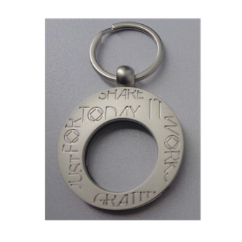 Silver keychane medaillon holder