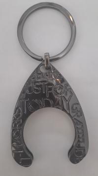 Sleutelhanger muntenhouder zwart