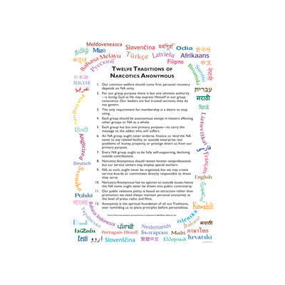 Poster 12 Traditions  35 X 50